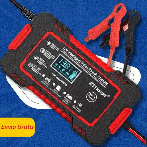 Cargador de Batería Portátil con Pantalla LCD – Arrancador de Emergencia para Carro y Moto
